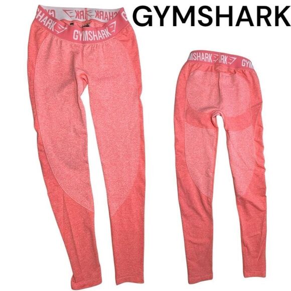 Gymshark Women's Pull-On Flex Compression Leggings Heather Coral Small Booty - Picture 1 of 7